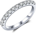 Moissanite Wedding Bands for Women 925 Sterling Silver Eternity Ring