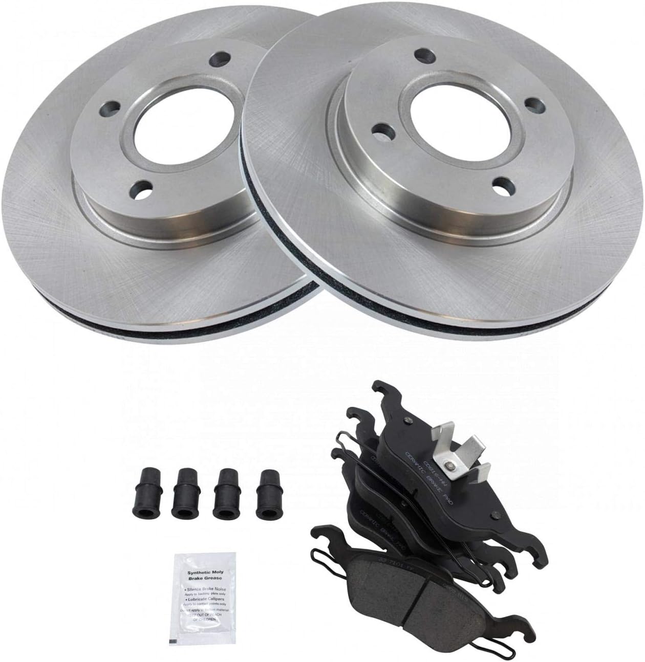 TRQ Front Brake Pad & Rotor Kit for 2000-2004 Ford Focus