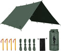 Lake Green Camping Tarp 118 x 126 in - Waterproof Backpacking Shelter