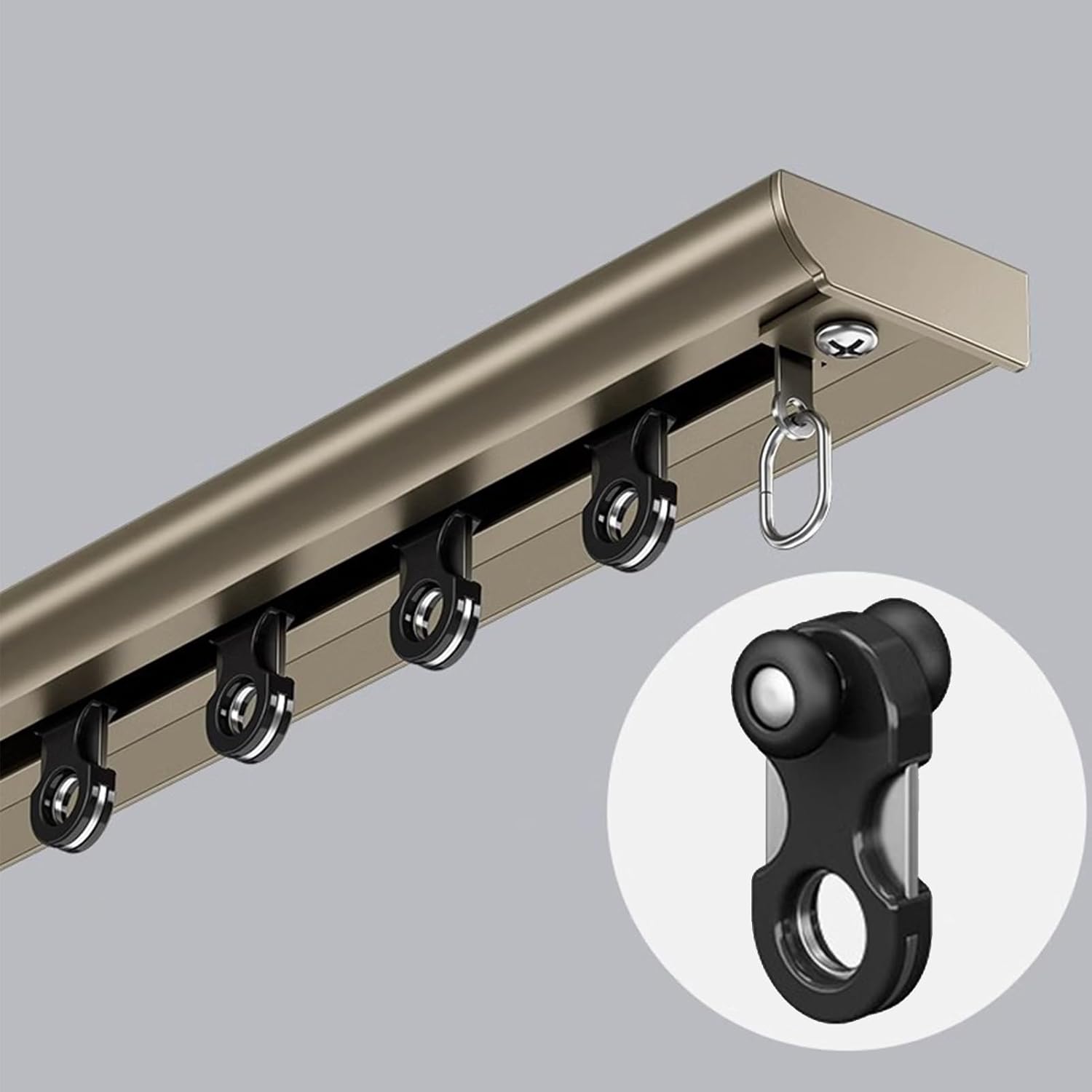 Innovz Aluminum Ceiling Curtain Track - Space-Saving Design