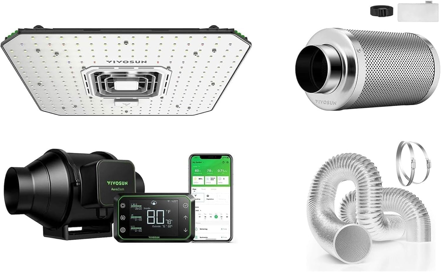 VIVOSUN Smart Grow System: Powerful LED Light & Air Control