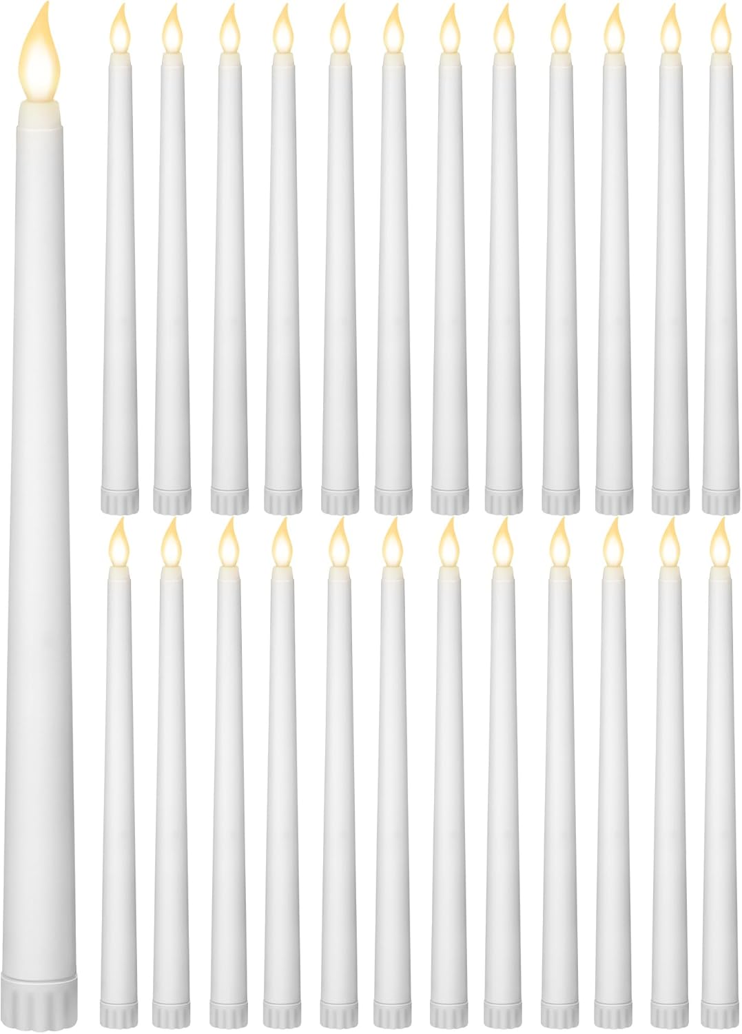 Treela 24 Pcs Flameless Taper Candles for All Occasions