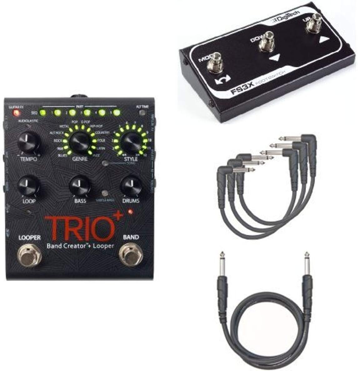 Digitech TRIOPLUS EQ Effects Pedal with Power Supply and Cables