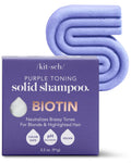 Kitsch Toning Purple Shampoo Bar for Blonde Hair - Neutralizes Brass