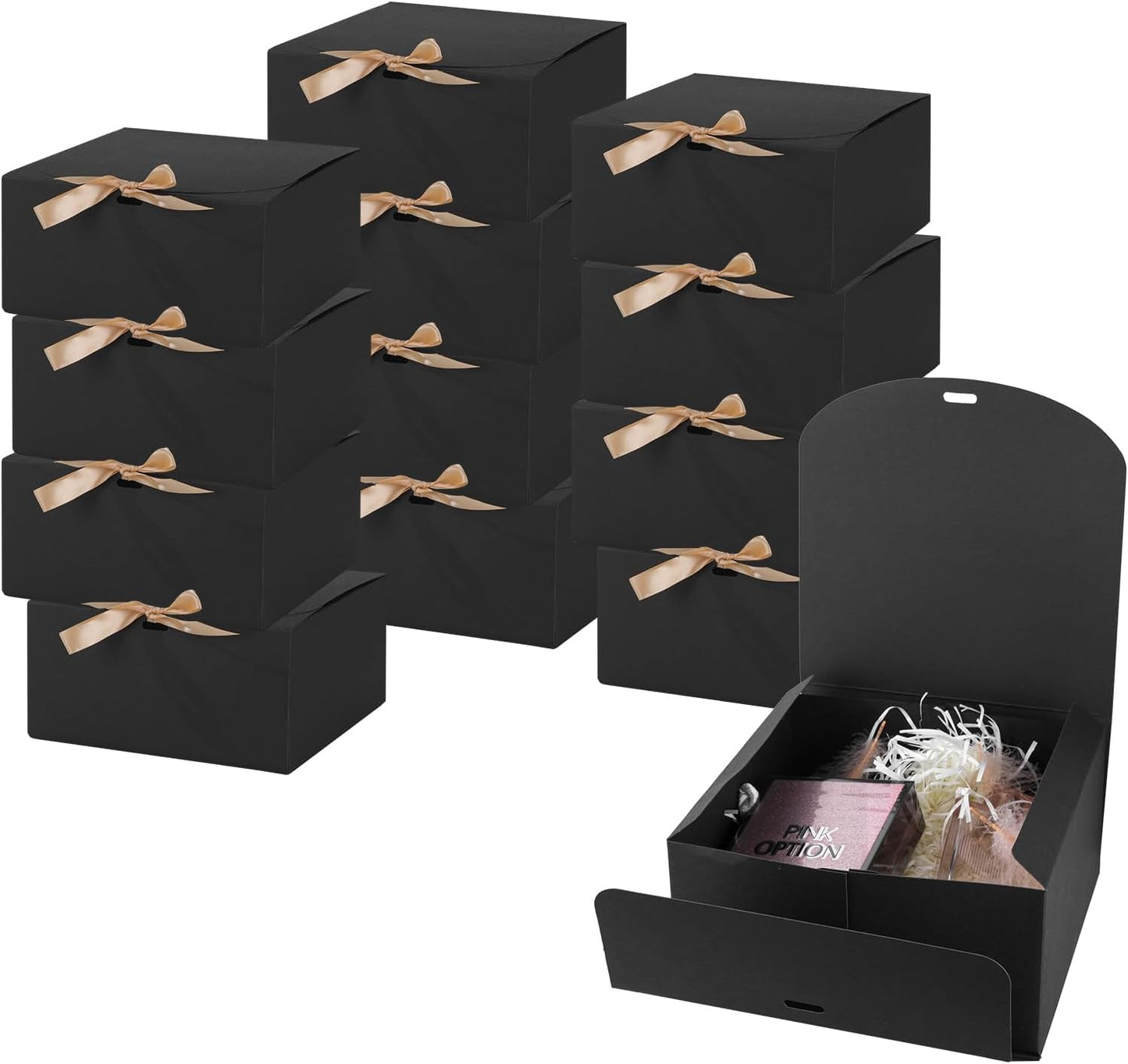 36 Pack Black Gift Boxes With Lids for All Occasions