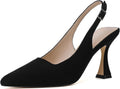 Susanny Slingback Kitten Heels Elegant Dressy Pumps - Classic Black