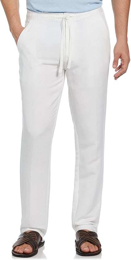 Cubavera Men's Linen-Blend Pants with Drawstring for Comfort
