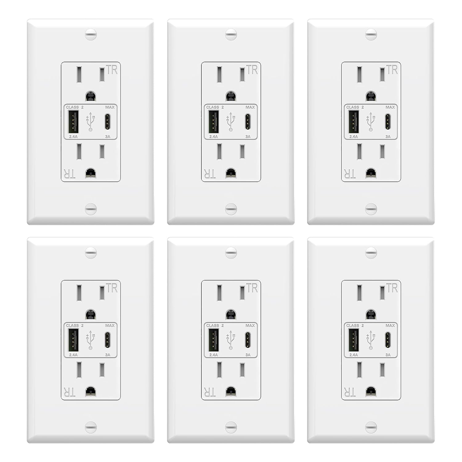 ThunderWay USB Outlet with Type A & C Ports for Fast Charging