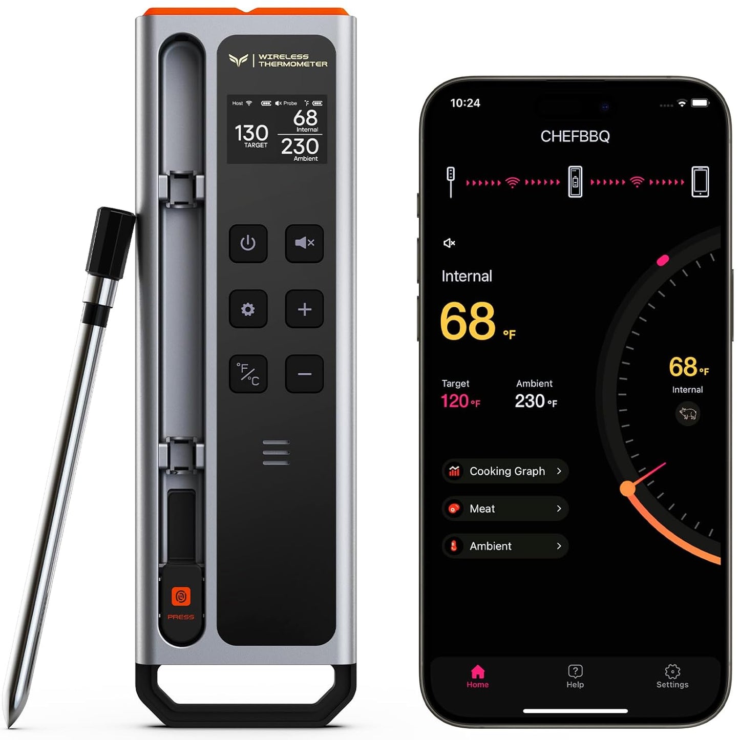Wireless Meat Thermometer - Remote Monitoring Bliss