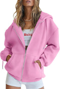 Trendy Queen Womens Zip Up Hoodies Oversized Sweatshirts - Cozy in