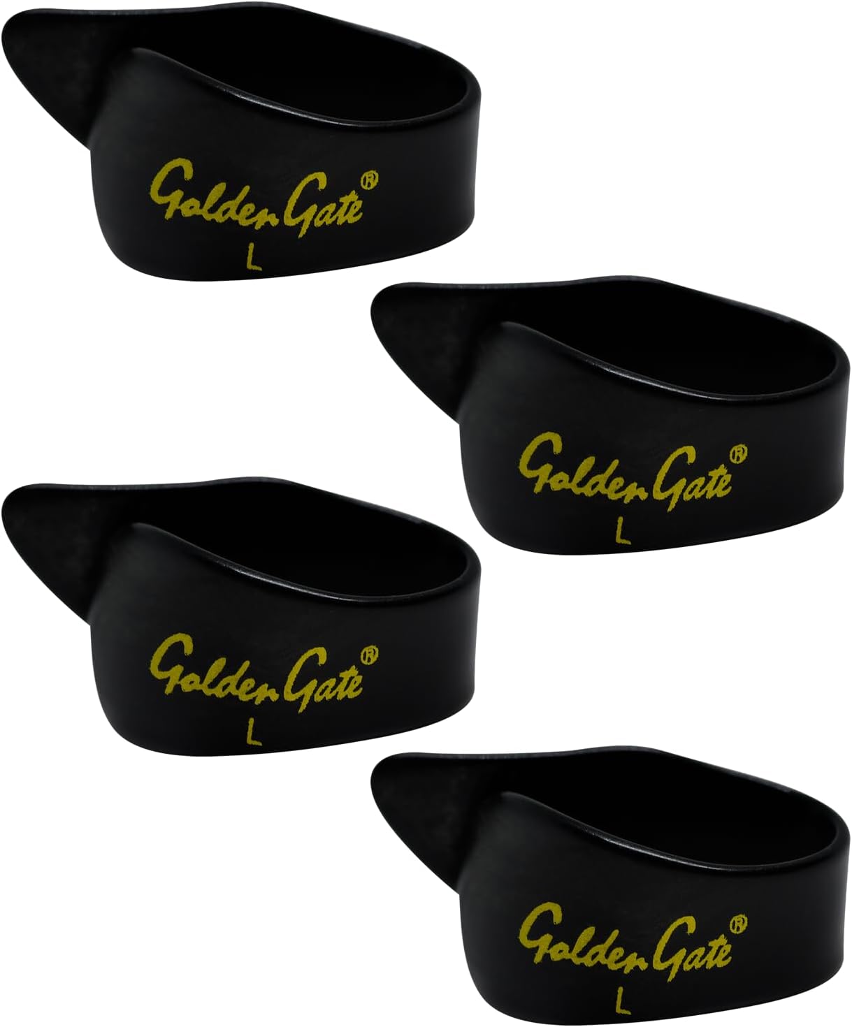 Golden Gate Black Large Thumb Picks - 4 Pack