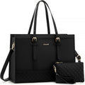 LOVEVOOK Laptop Tote for Women 17.3 in - Quilted Waterproof Work Bag