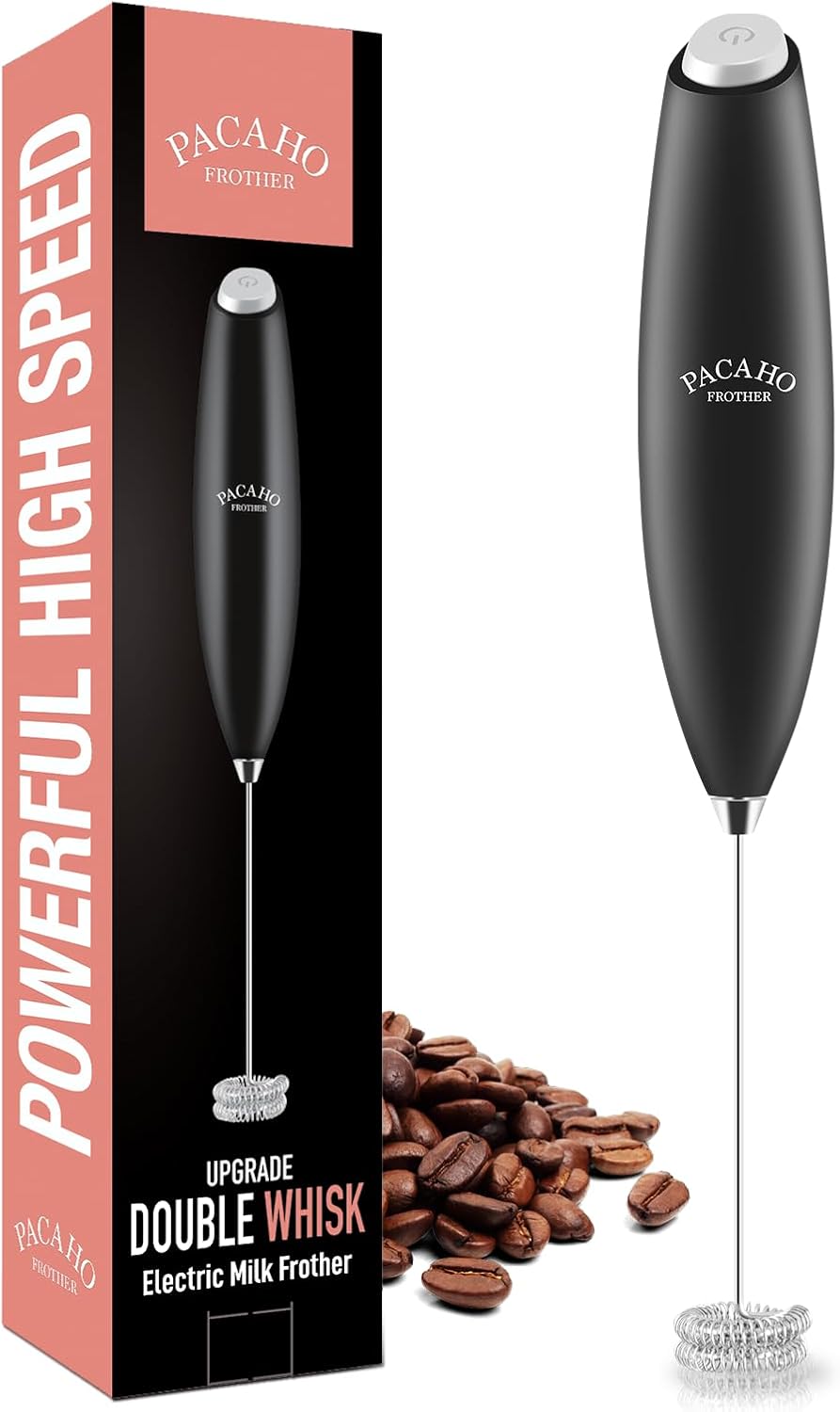Portable Double Whisk Milk Frother - PACAHO