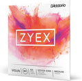 D'Addario Zyex Violin String Set 4/4 Medium Tension - Warm, Stable