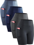 CADMUS Women's High Waist Yoga Shorts with Convenient Pockets