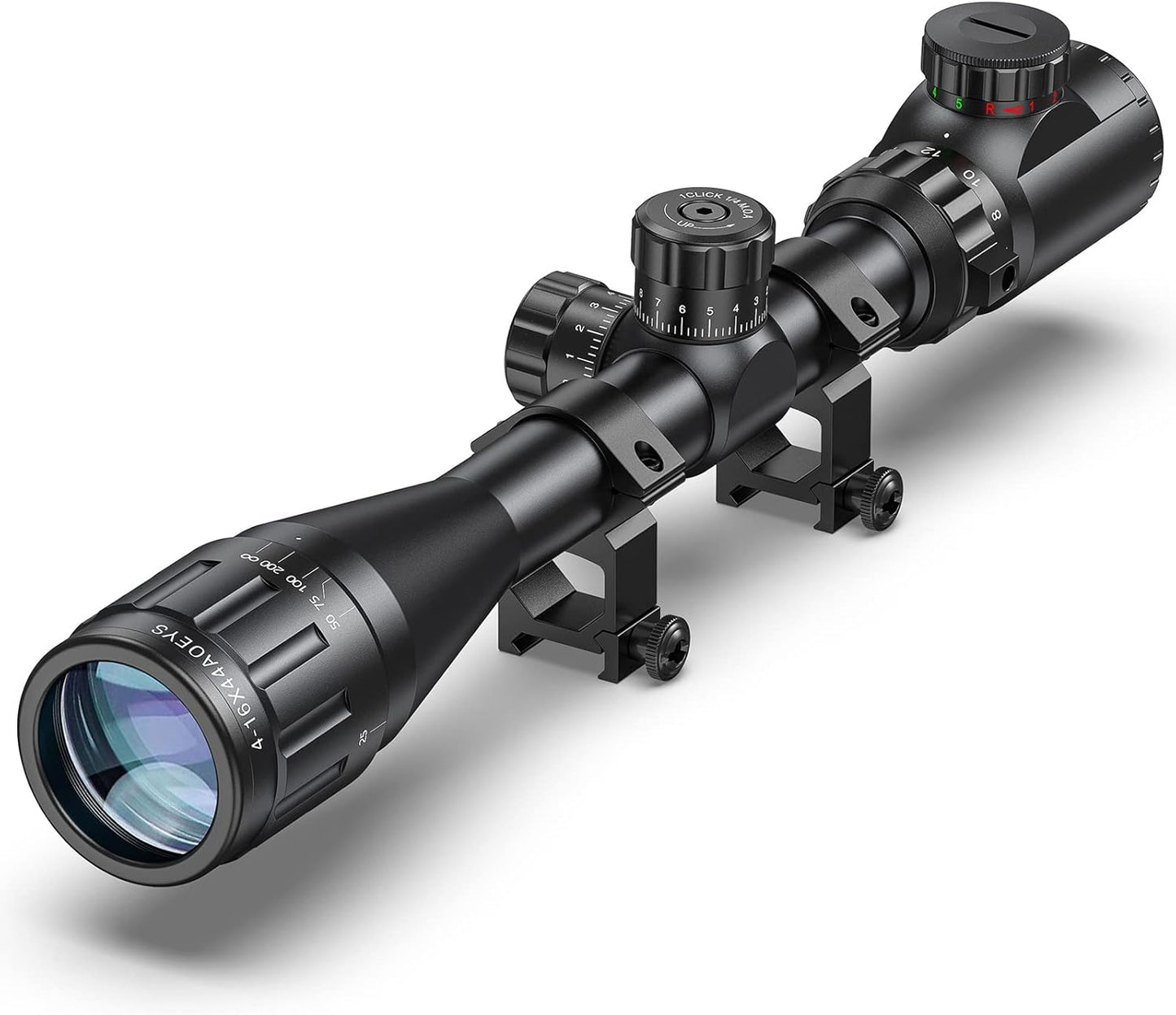 CVLIFE 4-16x44 AO Rifle Scope with Illuminated Reticle and Mount