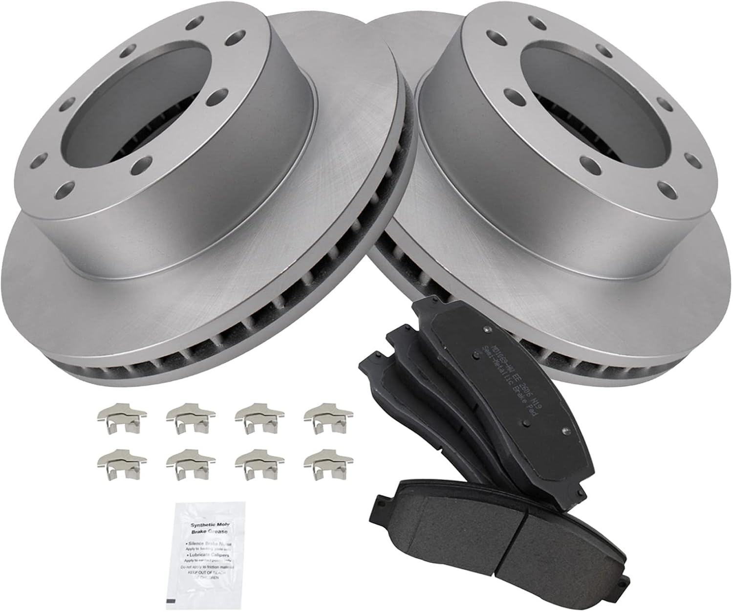 TRQ Front Brake Pad & Rotor Kit for 2005-2012 Ford F-250