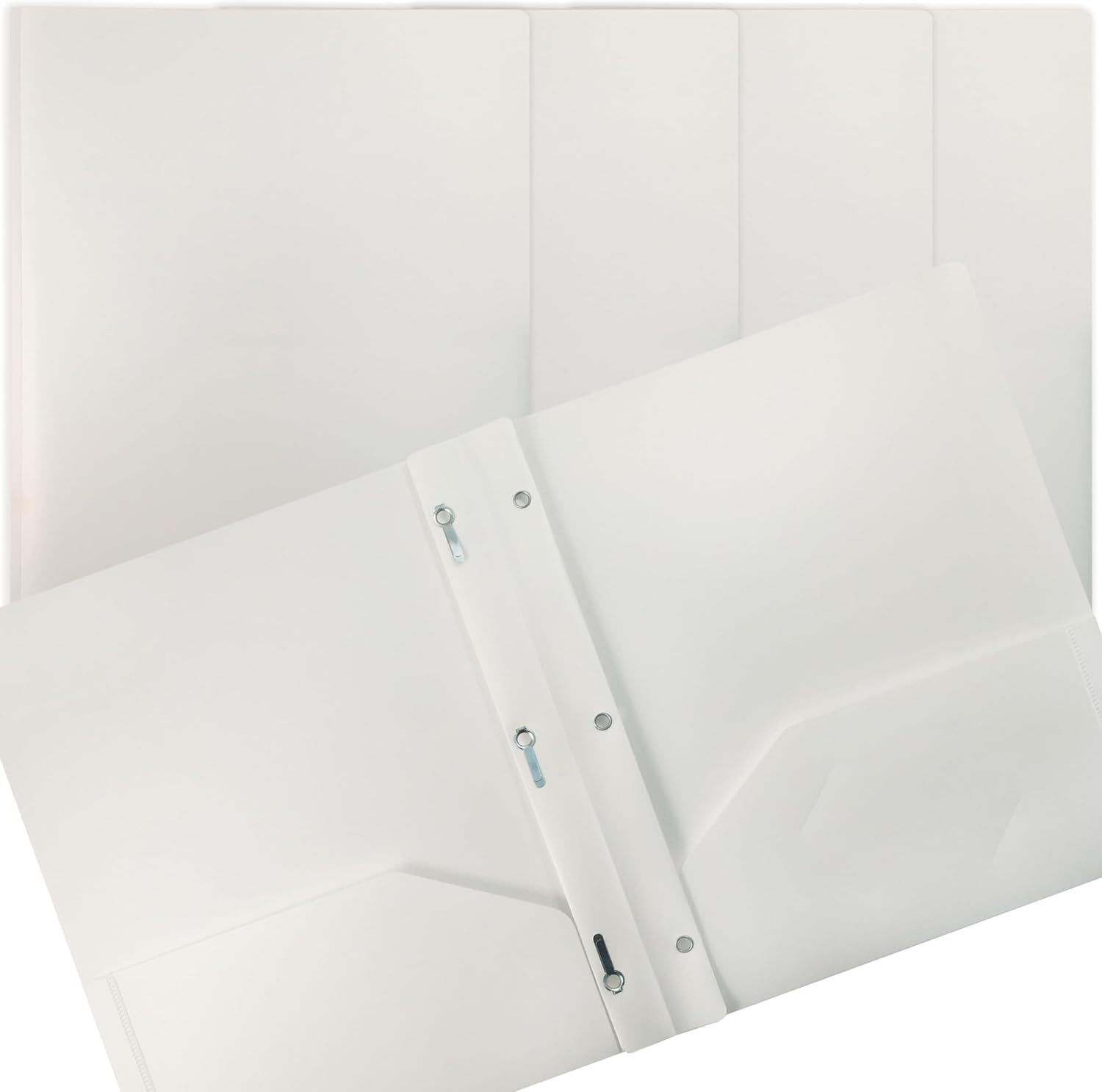 Organize Efficiently: White Poly Folders, Heavyweight, 24 Pack