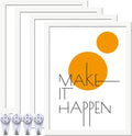 12x16 Picture Frame Set of 4 White - Clean Gallery Display