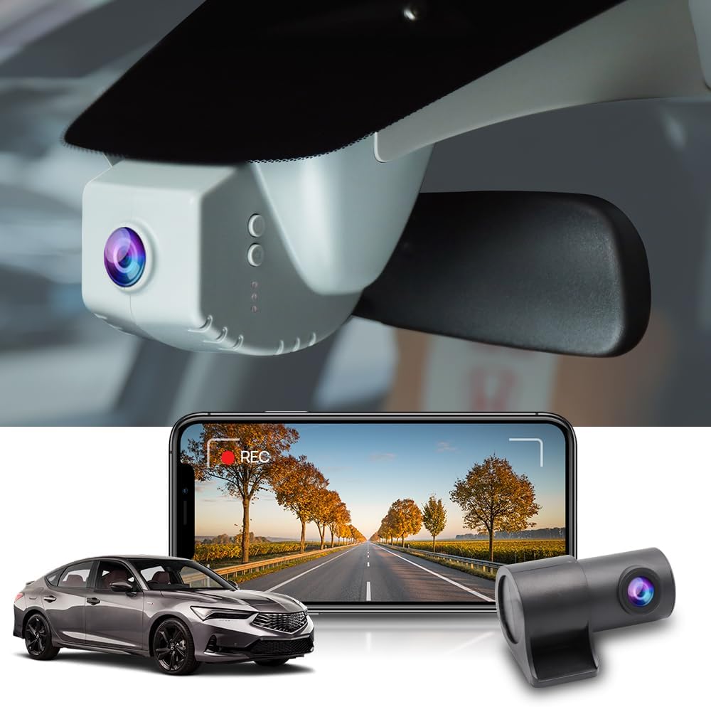 Fitcamx Front 4K+Rear 1080P Dash Cam for Acura Integra 2023-2025