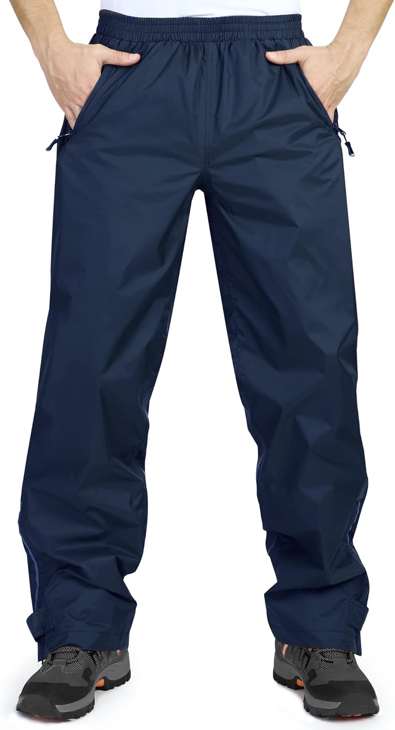 33,000ft Men's Waterproof Rain Pants for Outdoor Adventures