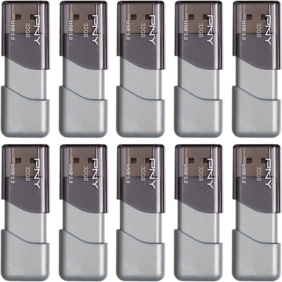 PNY 32GB Turbo Attache 3 USB 3.0 Flash Drive for Fast Storage