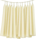 24 Pack Beeswax Taper Candles 8 in - Dripless, Long Burning