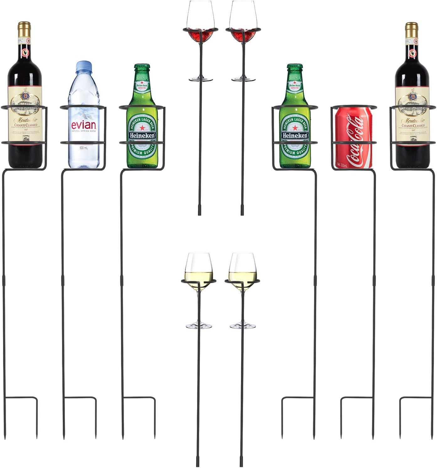 Heavy Duty Outdoor Drink Holder Set of 10 for Beach Parties