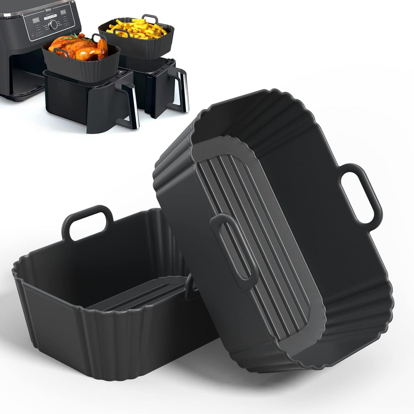 2-Pack Silicone Air Fryer Liners - PINTAUR