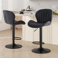 Sweetcrispy Bar Stools Set of 2 - Adjustable Swivel Counter Stools