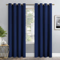 Blackout Curtains for Bedroom - Thermal Insulated Navy, 2 Panels 52 x