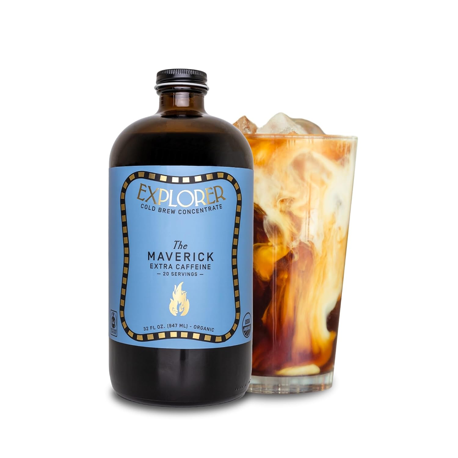 Explorer Cold Brew Organic Coffee Concentrate for Iced or Hot Drinks