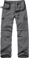 Mens Quick Dry Hiking Pants with Zip Off Legs - Lightweight