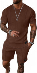 UOUA Men's Summer 2 Piece Outfit Set for Casual Style and Comfort