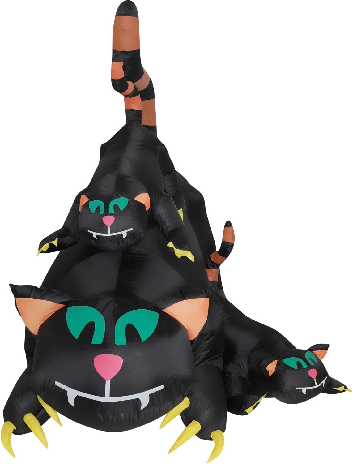 Haunted Hill Farm 5-ft Black Cat Trio Inflatable for Halloween