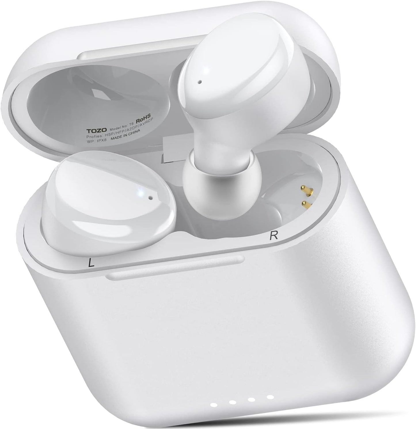 TOZO T6 Wireless Earbuds - 50H Playtime, IPX8 Waterproof, Premium Bass