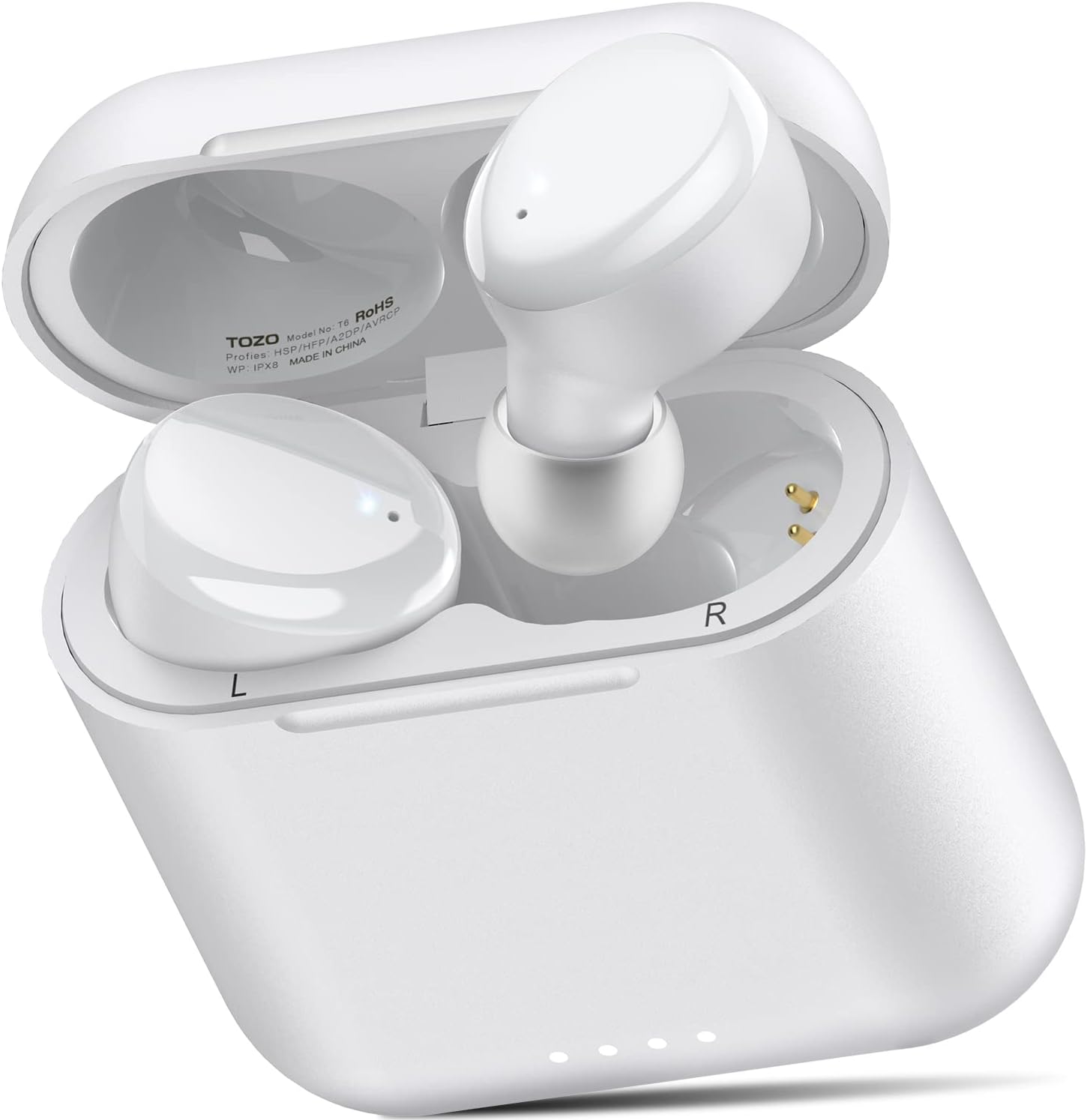 TOZO T6 Wireless Earbuds - 50H Playtime, IPX8 Waterproof, Premium Bass