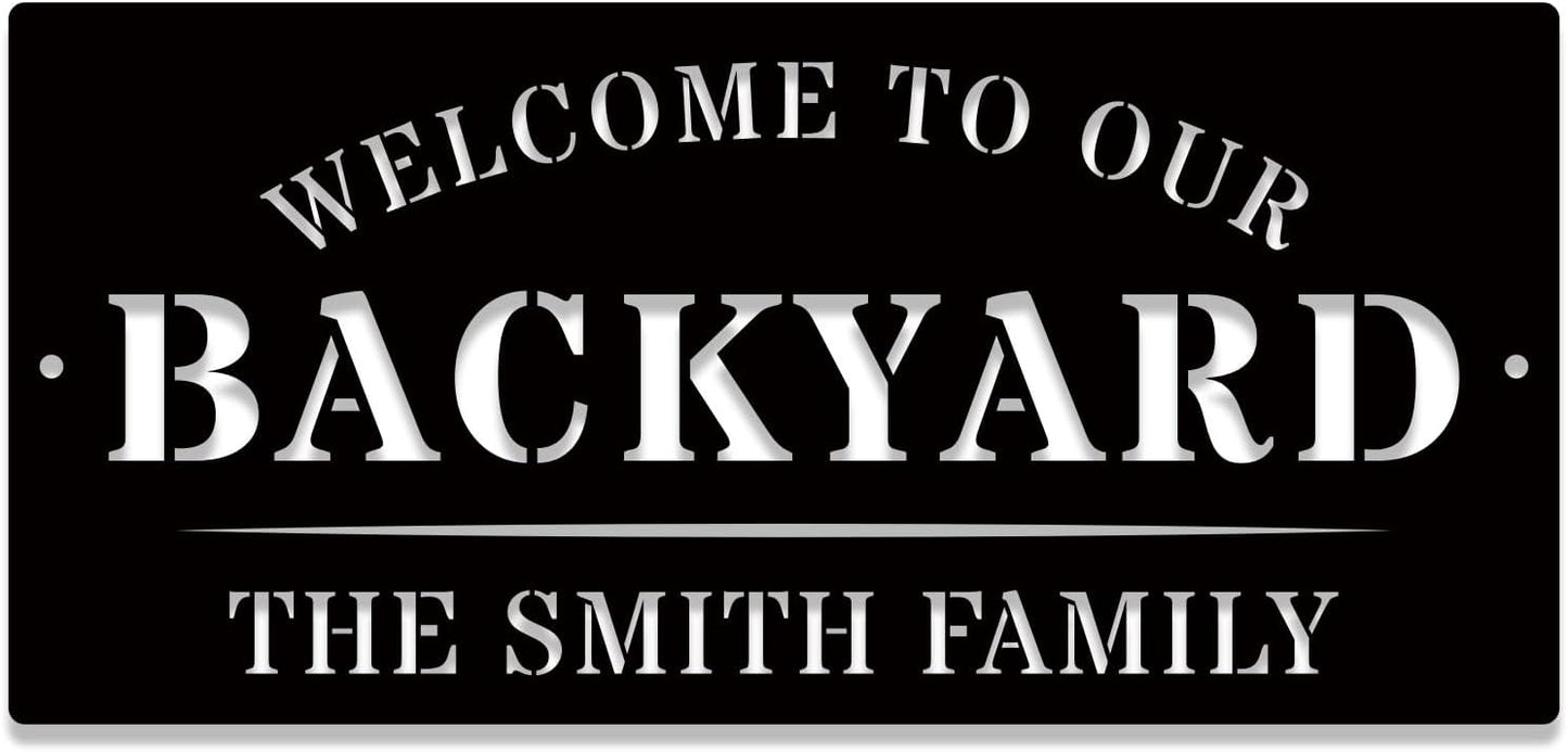 Personalized BBQ Grill Name Sign for Unique Outdoor Decor