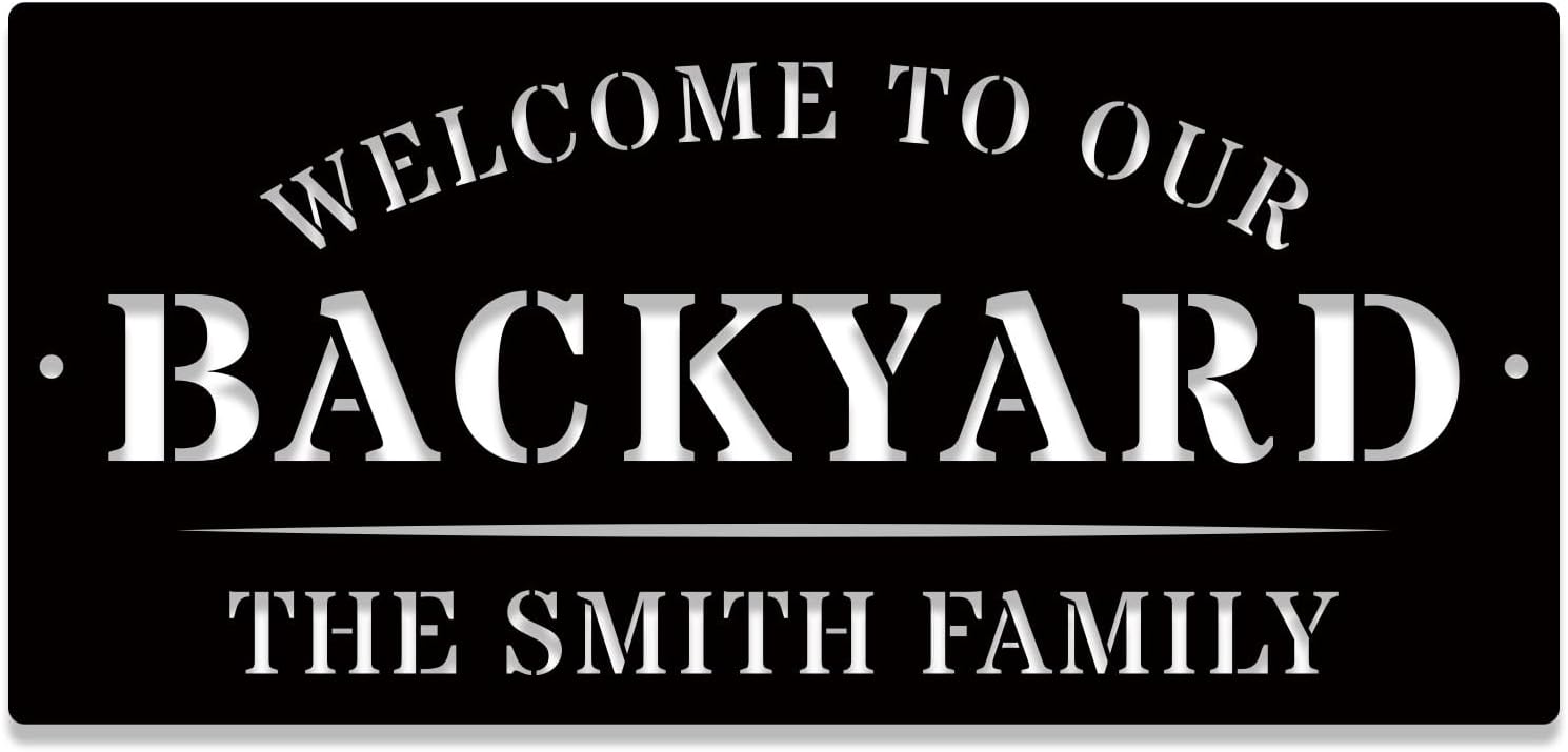 Personalized BBQ Grill Name Sign for Unique Outdoor Decor