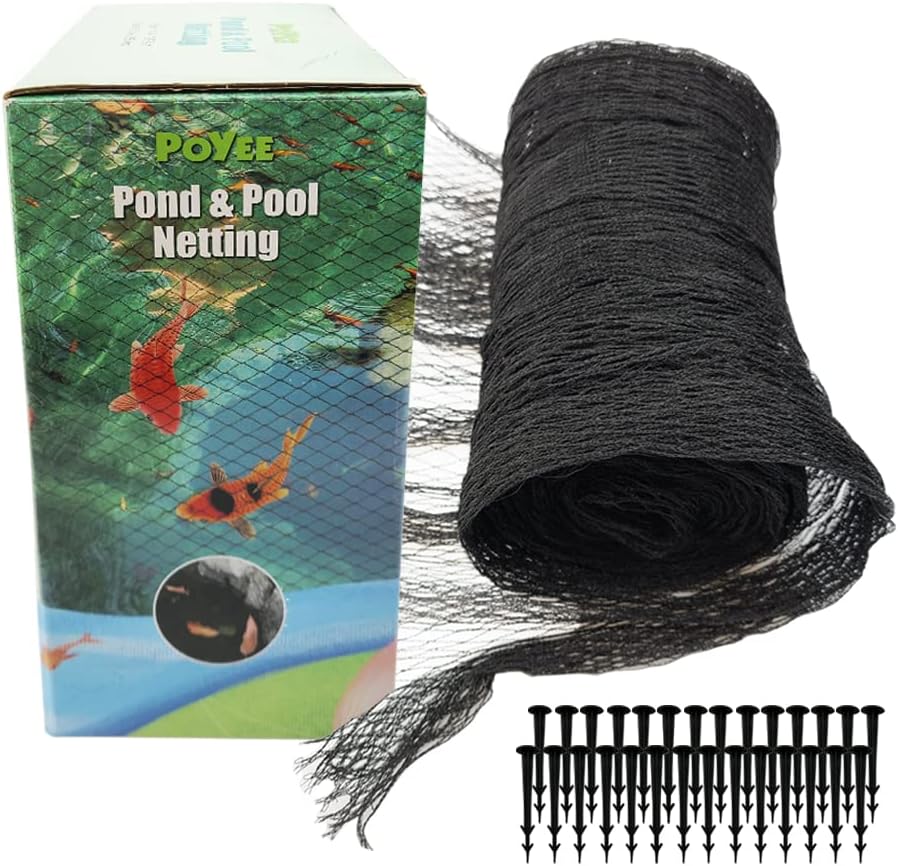 15x40ft Pond Netting for Leaves Protects Koi Fish from Predators