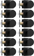 Matte Black Passage Door Knobs Set - Heavy Duty Zinc Alloy, 12 Pack