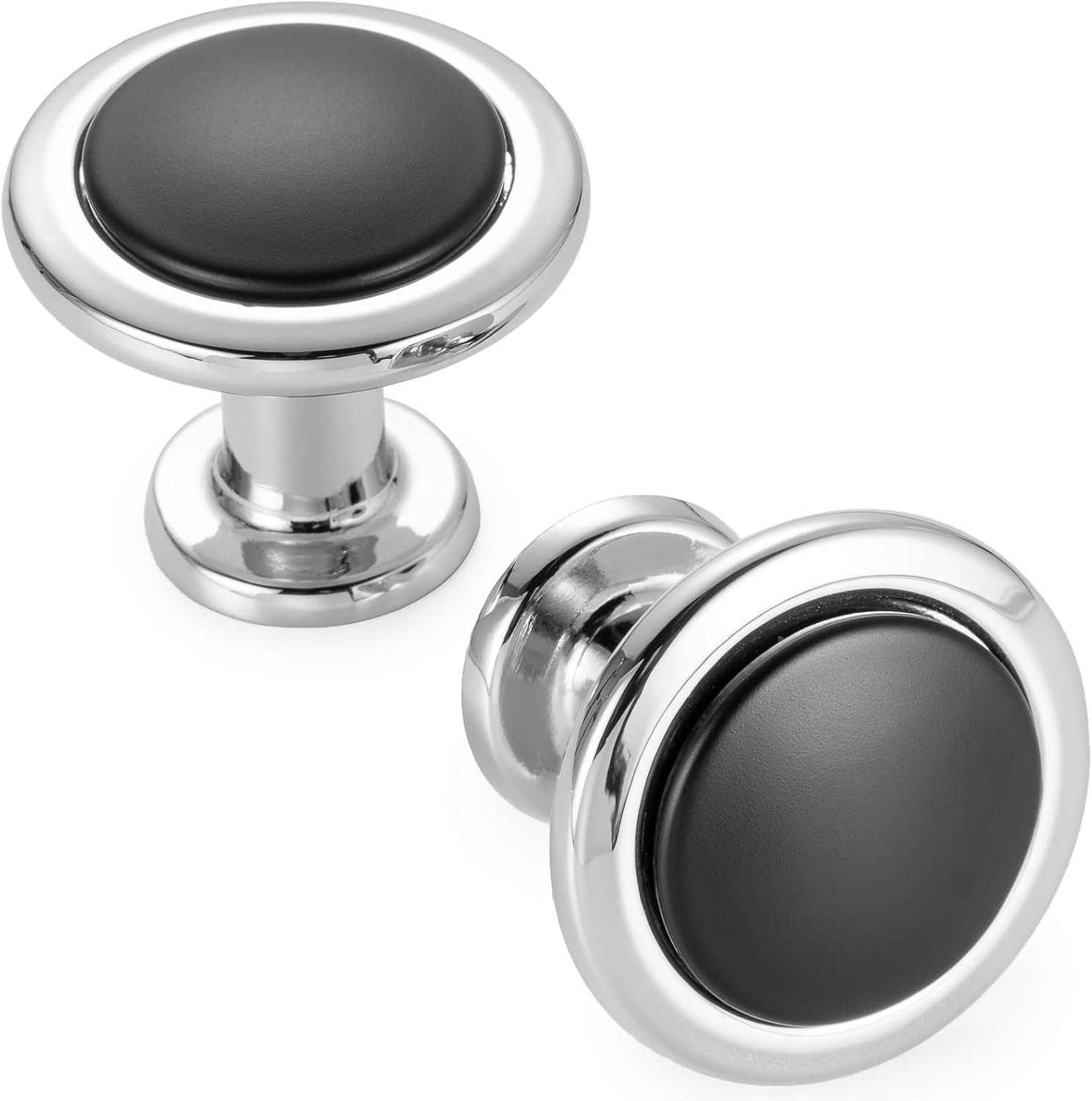 KOOFIZO 30 Pack Black and Chrome Kitchen Cabinet Knobs Review