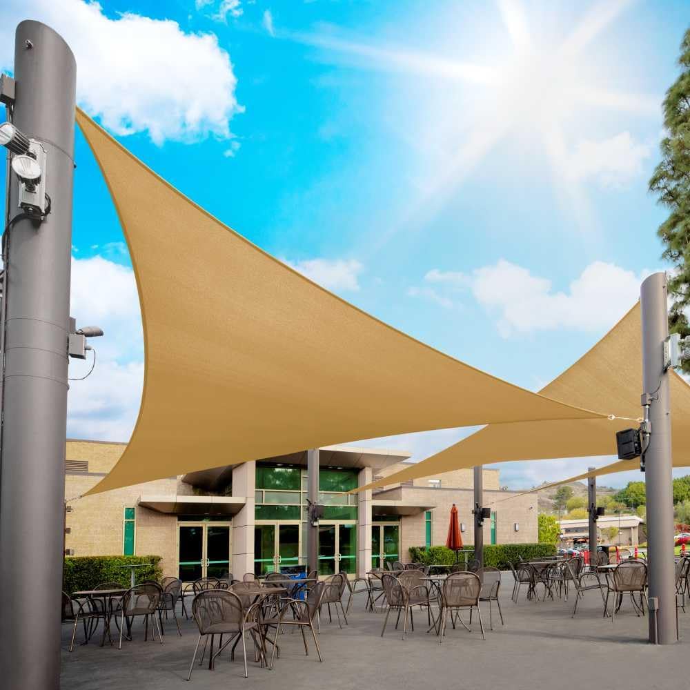 Royal Shade 18ft x 18ft x 18ft Triangle Sun Shade Sail for Patios