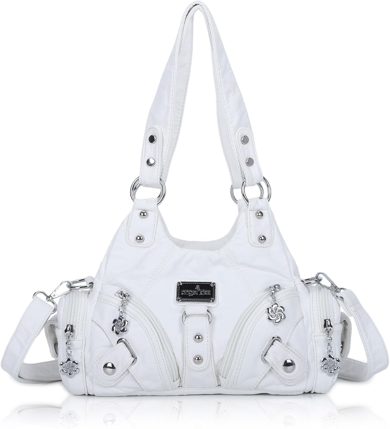 Angel Kiss Small Hobo Shoulder Bag - Stylish Vegan Leather Tote