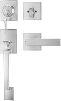 goldenwarm Front Door Handle and Deadbolt Set - Brushed Nickel Finish