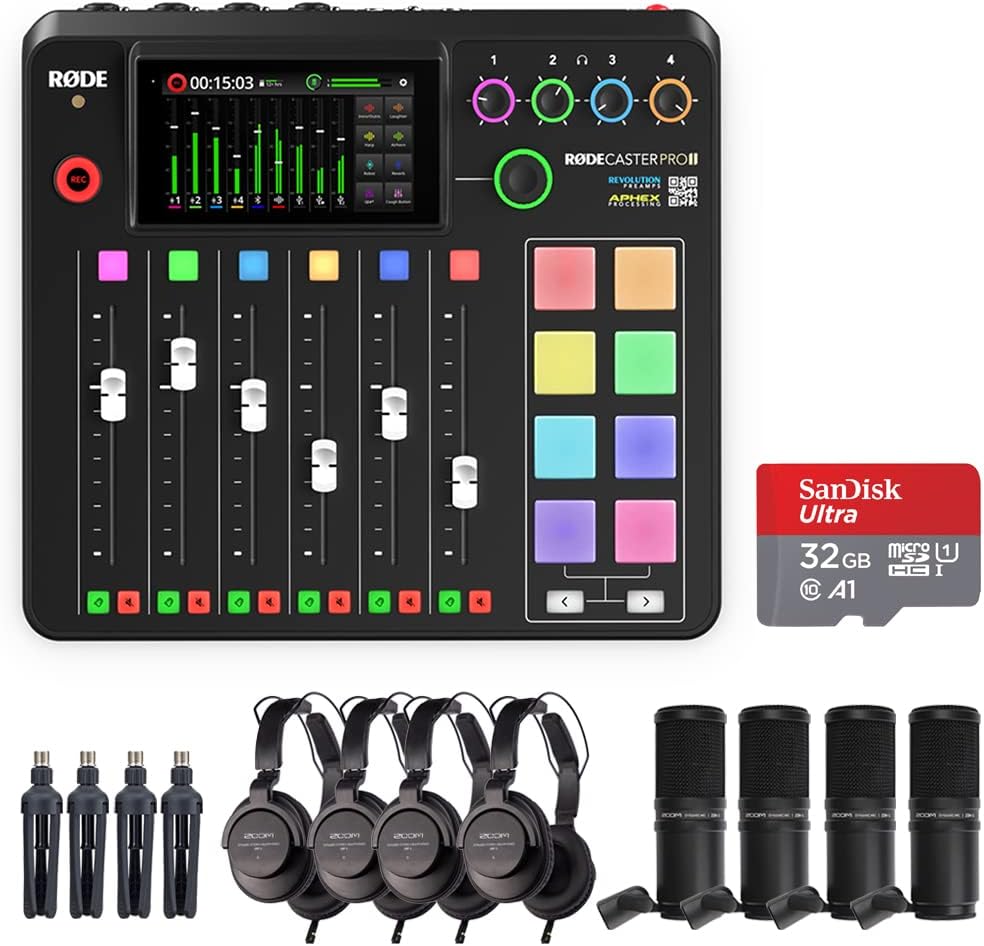 RODECaster Pro II Integrated Audio Production Studio Bundle
