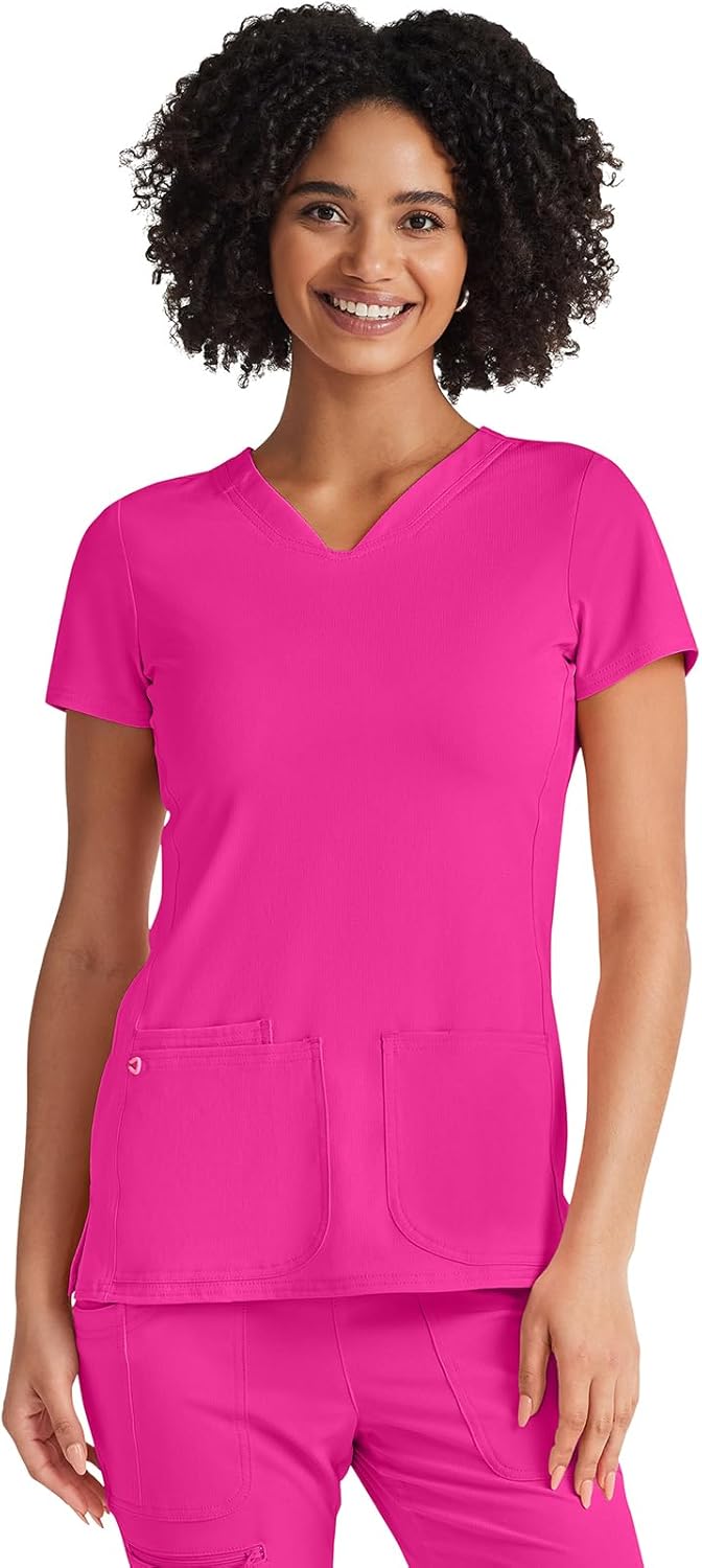Heartsoul Scrubs for Women V-Neck Medical Top with Stretch