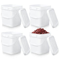 Mumufy 3 Pcs 3.5 Gallon Square Food Grade Bucket with Lid
