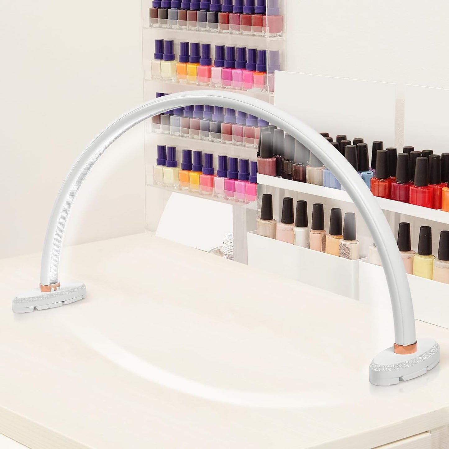 Half Moon Light for Nail Desk - Adjustable Brightness Lamp