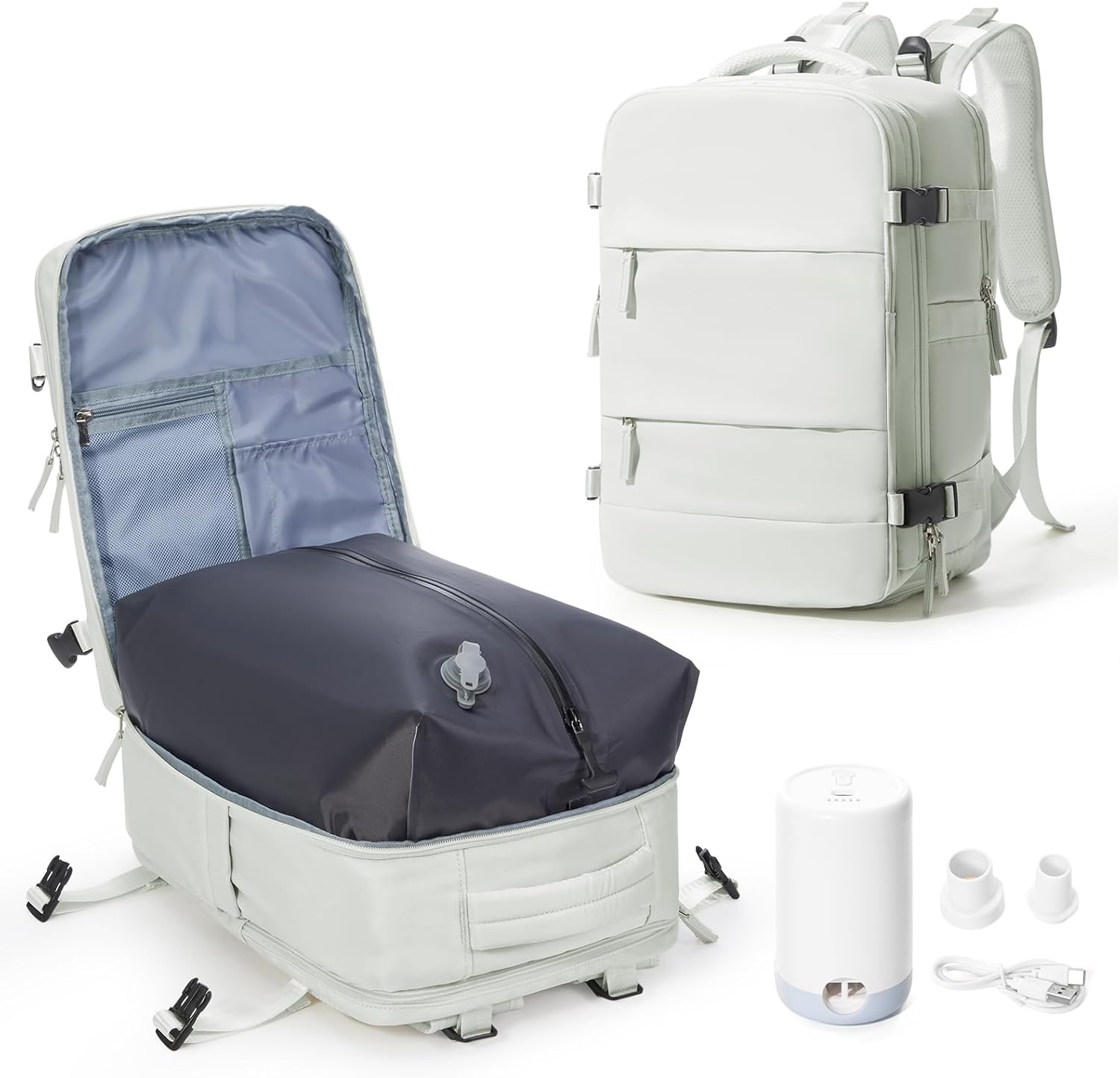 Vacuum Backpack Travel with Electric Pump for Efficient Packing